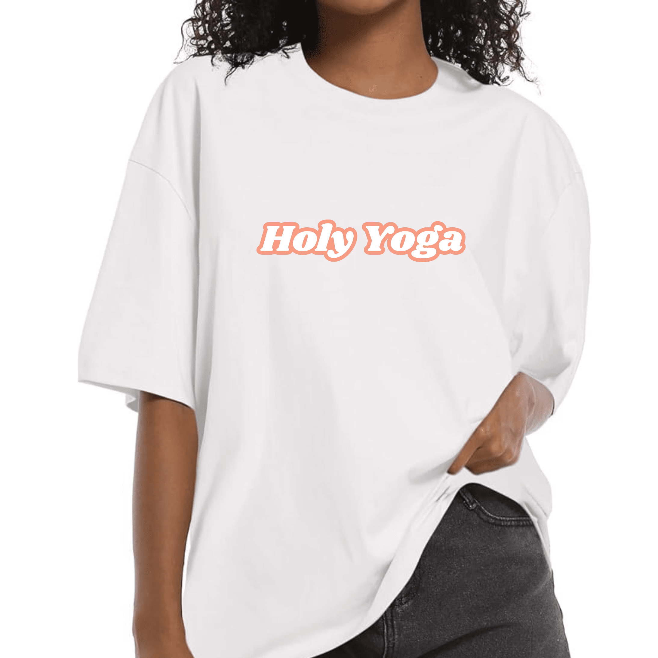 White Washed Vintage Oversize T w/ Retro Logo